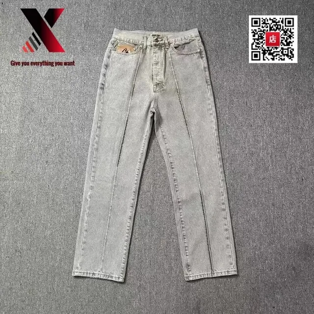 Straight-leg Jeans Washed Grey