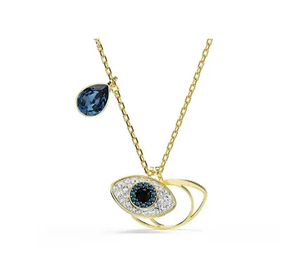 Gold devil's eye necklace