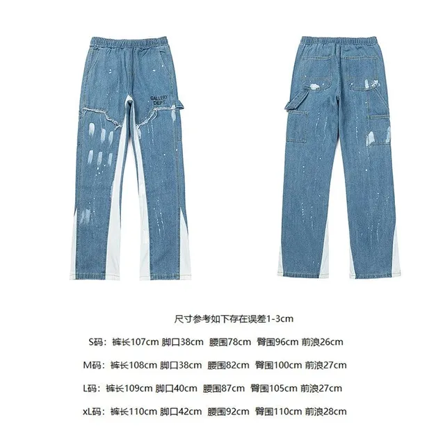Gallery Dept. Cargo Jeans Distressed Paint-Splatter