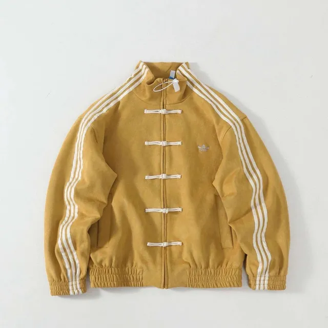Adidas Track Jacket Chinese Knot Button Mustard