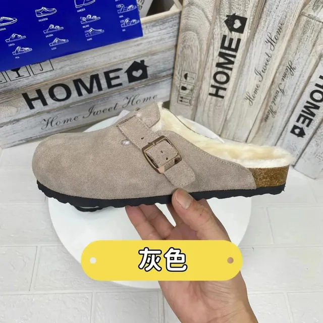 Birkenstock Boston Clog Suede with Shearling Lining