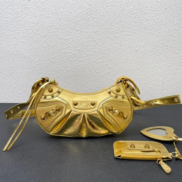 Balenciaga Le Cagole Metallic Gold