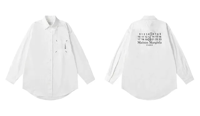 Maison Margiela Oversized Shirt Number Print