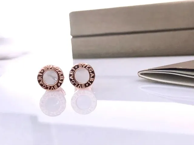 Bulgari Serpenti Earrings Mother-of-Pearl Inlay