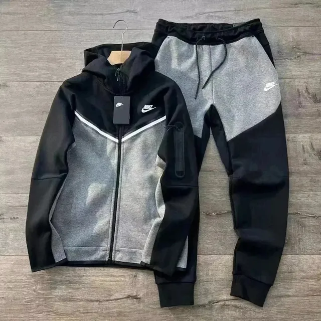 Nike Tech Fleece Hoodie and Joggers Grey/Black