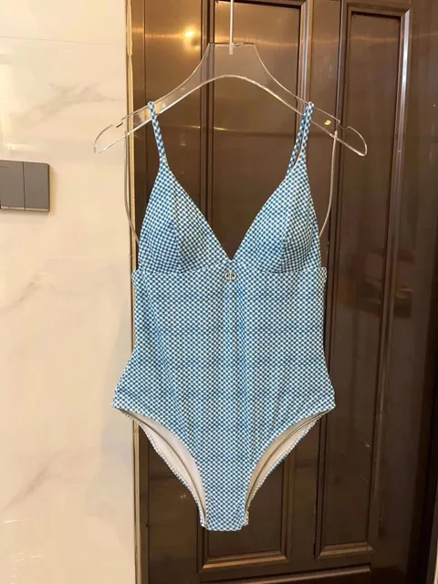 Dior One-Piece Swimsuit Gingham Print