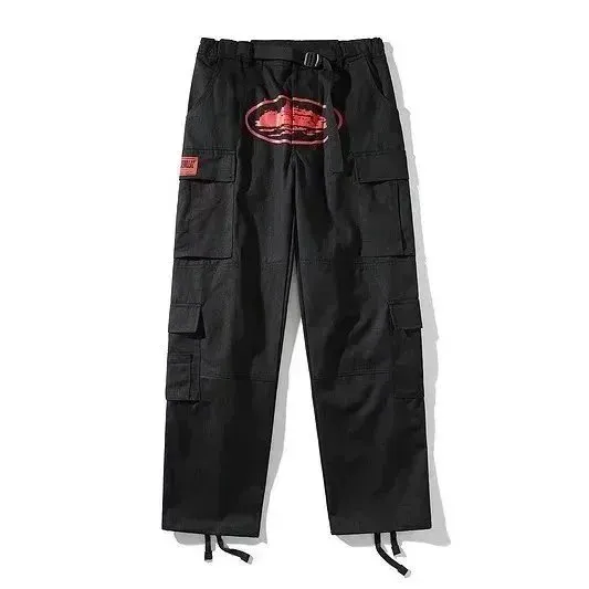 Corteiz Cargo Pants Red Logo
