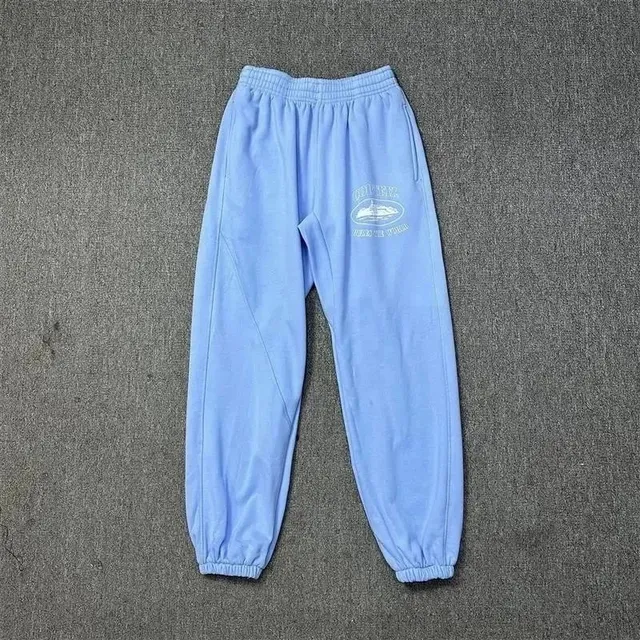 Joggers Light Blue Logo Print