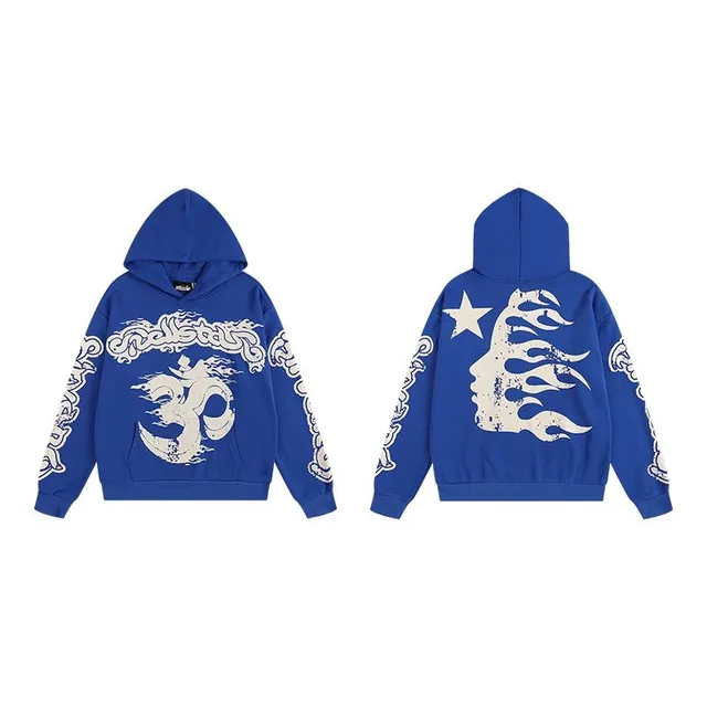 Hellstar Hoodie Om Symbol Flame Print