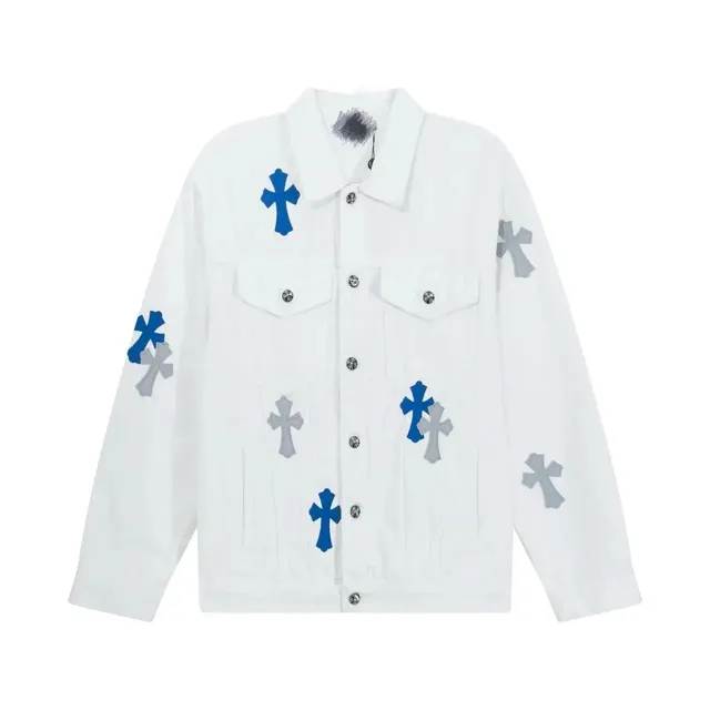 Chrome Hearts Denim Jacket Cross-Embroidered