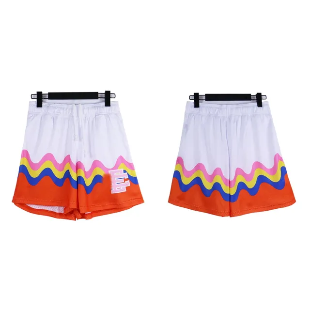 Fear of God Essentials Mesh Shorts Wavy Rainbow Trim