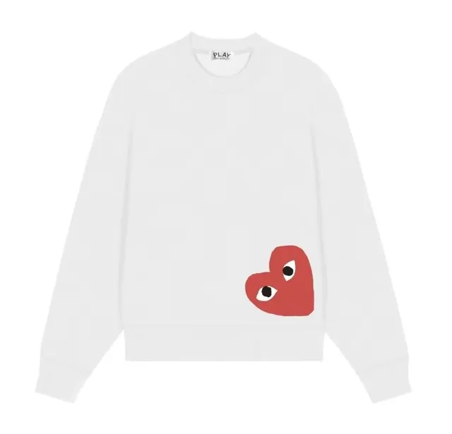 Comme des Garçons Heart Sweatshirt Red Heart Print