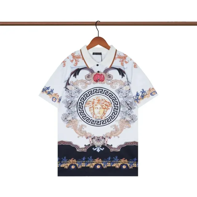 Versace Polo Shirt Medusa Baroque Print