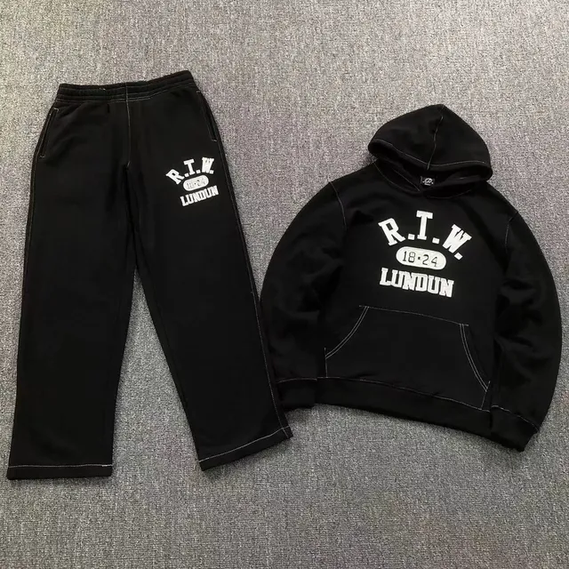 Corteiz Hoodie and Joggers Set R.T.W. Lundun Logo