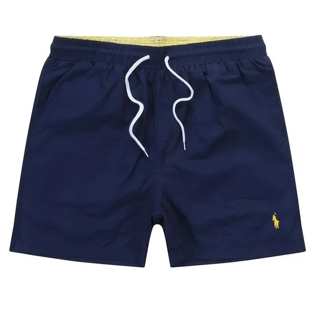 Polo Ralph Lauren Polo Bear Swim Shorts Navy with Yellow Waistband
