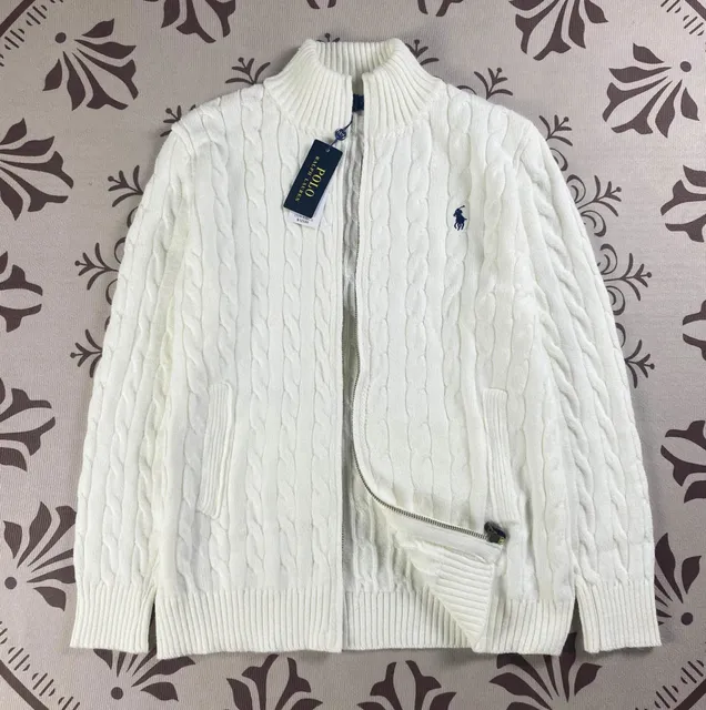 Polo Ralph Lauren Cable Knit Zip-Up Sweater Classic Cable