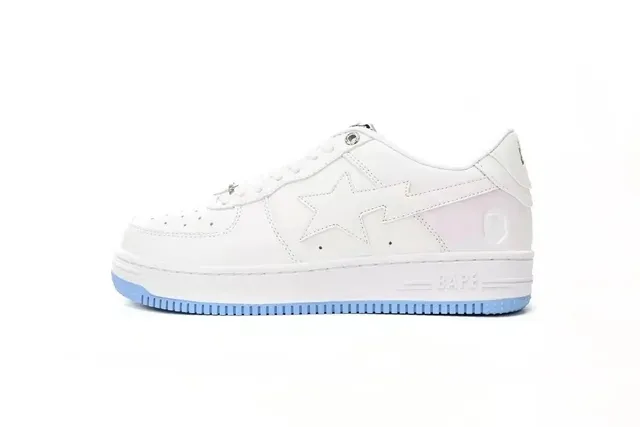 Bape Sta Low White with Light Blue Sole