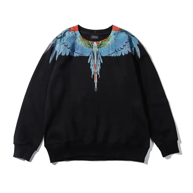 Marcelo Burlon Wings Sweatshirt Blue Wings Print