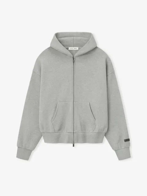 Fear of God Essentials Zip-Up Hoodie Heather Grey