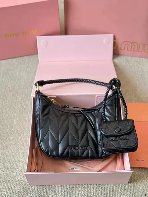 Miu Miu Arcadie Bag Quilted Leather with Mini Pouch