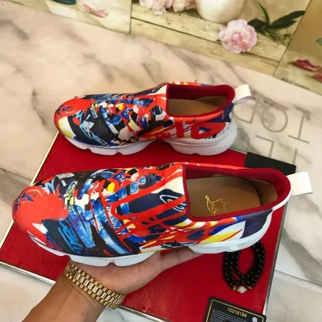 Christian Louboutin Louis Junior Abstract Print