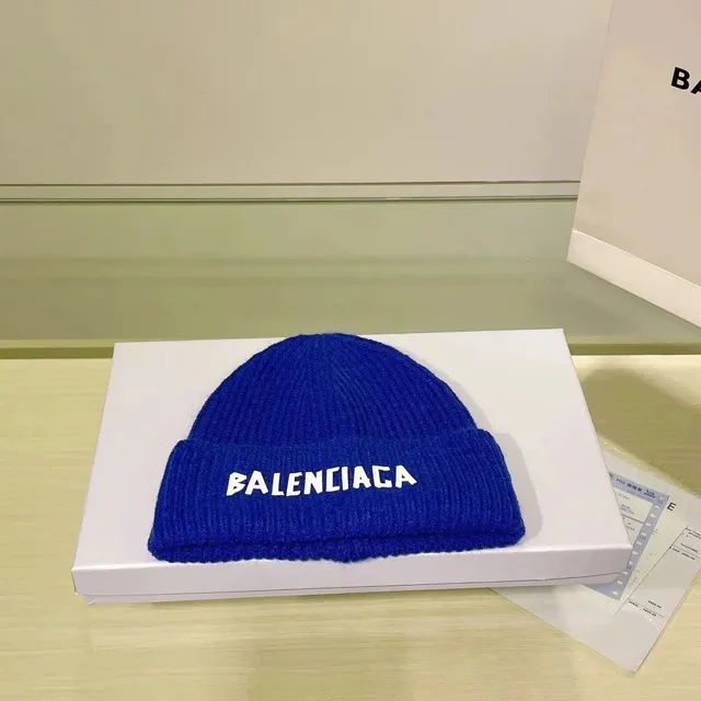 Balenciaga Knit Beanie Logo Embroidered
