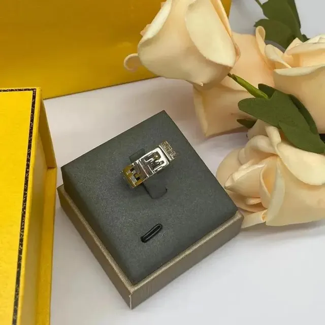 Fendi FF Ring Two-Tone Logo