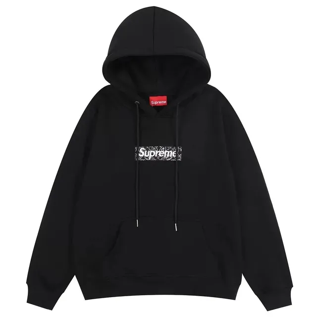 Supreme Box Logo Hooded Sweatshirt Paisley Print