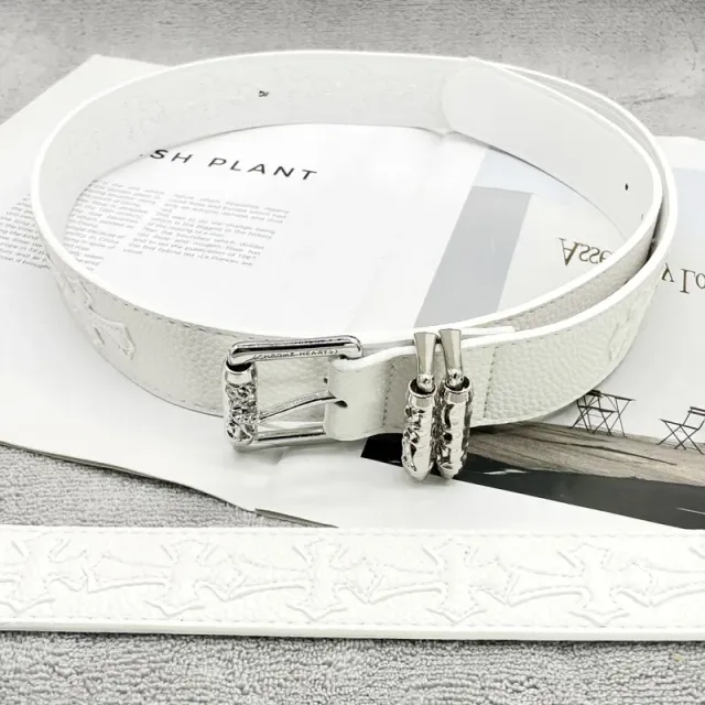 [15 white crosses on white background - thickened roller] crow ch holy sword heart belt