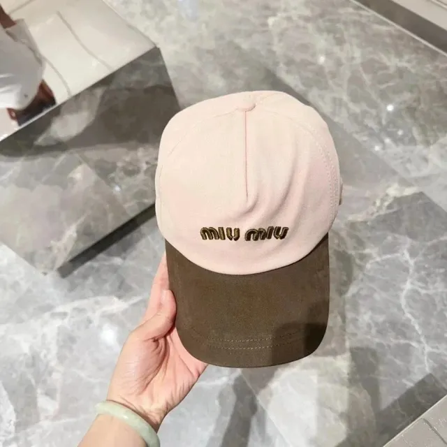 Miu Miu Baseball Cap Two-Tone Logo
