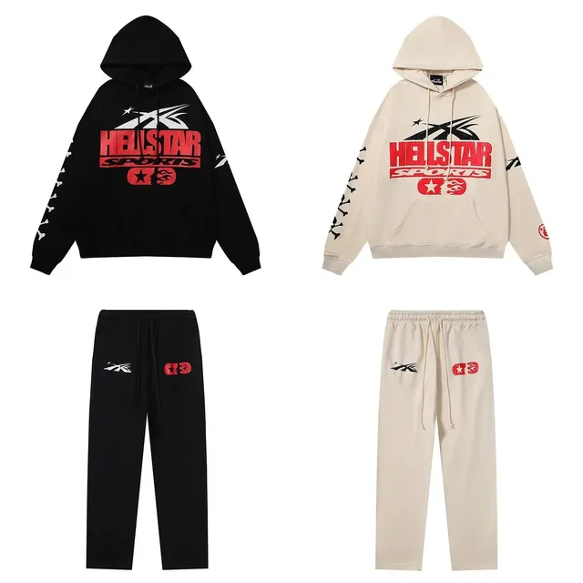 Hellstar x Reebok Hoodie and Joggers Set Collaboration Logo Print