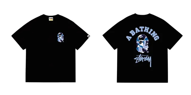 BAPE × Stüssy Short-Sleeve Tee A Bathing Ape x Stussy Camo