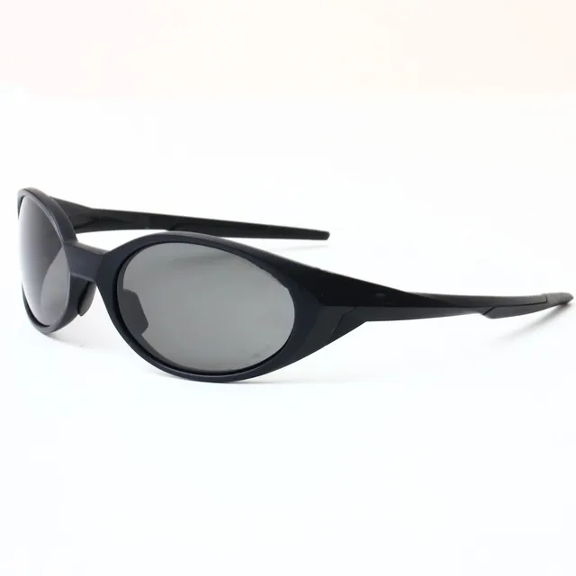 Oakley Oval Sunglasses Matte Black Frame with Grey Lens