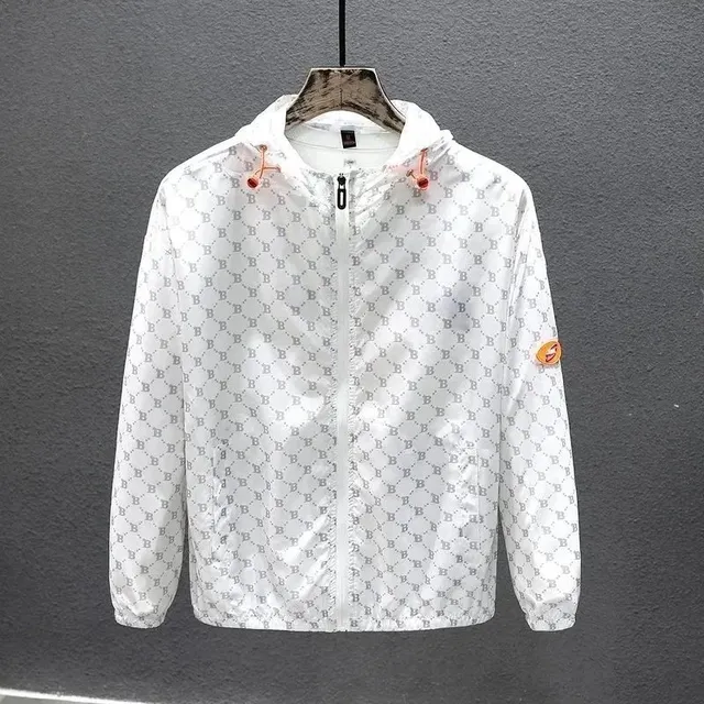 Balenciaga Logo-Print Windbreaker Monogram All-Over Print