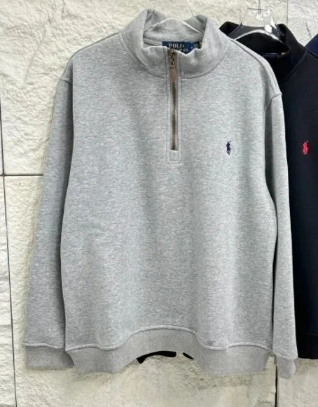 Polo Ralph Lauren Quarter-Zip Sweatshirt Heather Grey