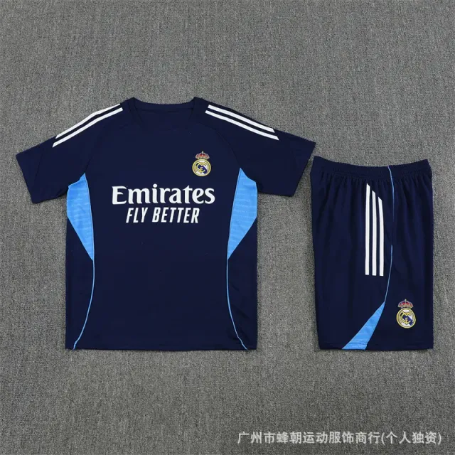 2526短袖皇马宝蓝色