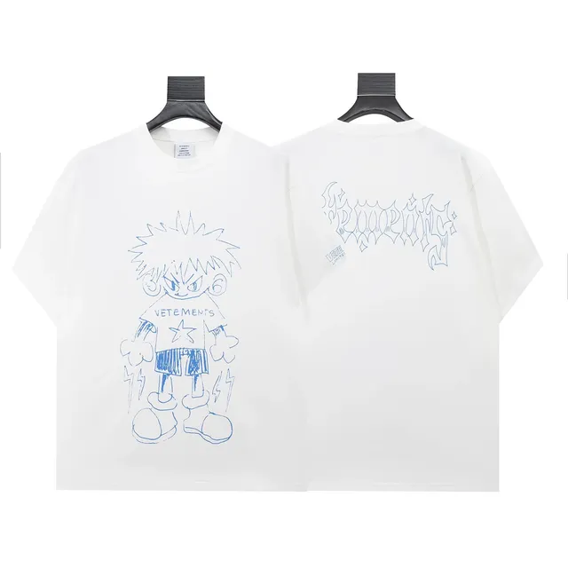 Vetements Graphic Tee Cartoon Print