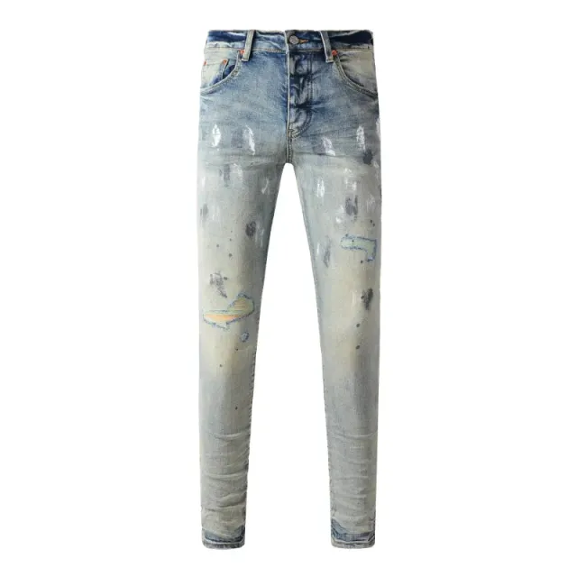 Levi's 501 Skinny Distressed Paint-Splatter