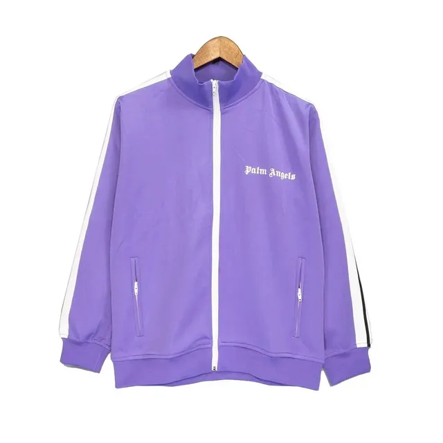 Palm Angels Track Jacket Purple with White Stripes