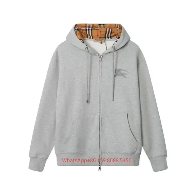 Burberry Zip-Up Hoodie Equestrian Knight Logo