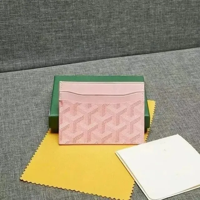 Goyard Card Holder Pink Goyardine Canvas