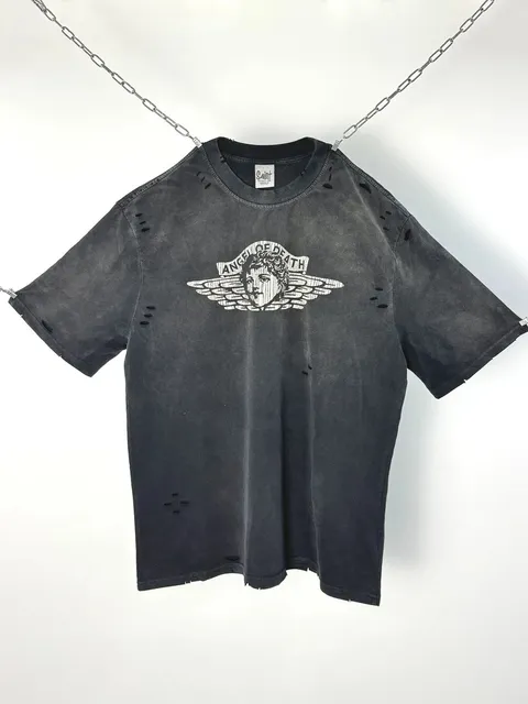 Saint Michael Angel of Death Tee Distressed Graphic