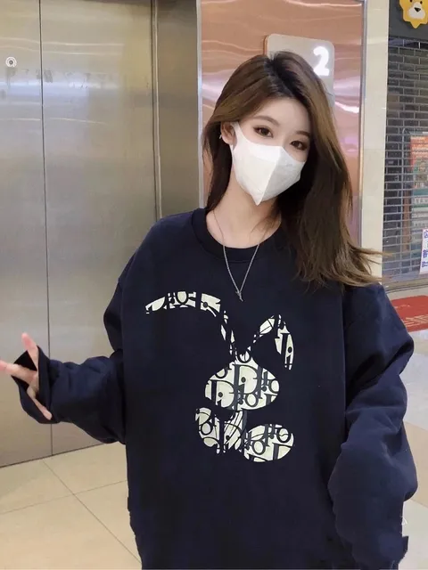Dior Oversized Sweatshirt Oblique Logo Print