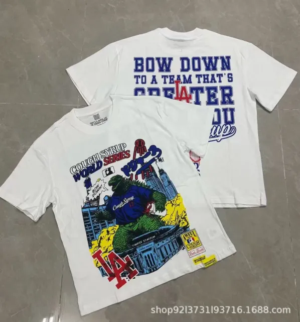 An Awful Lot of Cough Syrup × MLB World Series Tee Godzilla x LA Dodgers