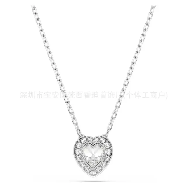 爱心罗马白金项链
