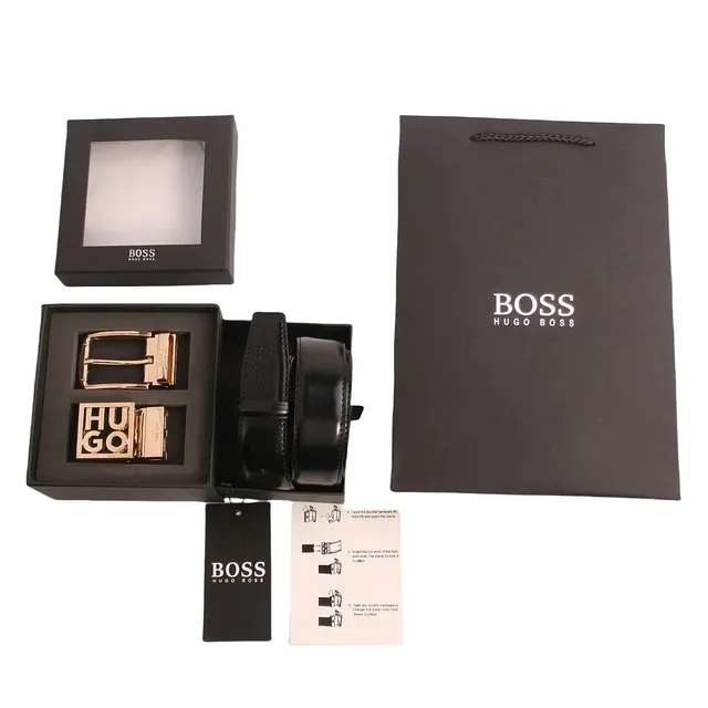Hugo Boss Reversible Belt Gold Buckle