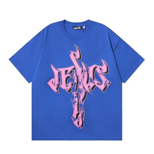 Hellstar Graphic Tee Jesus Cross Print