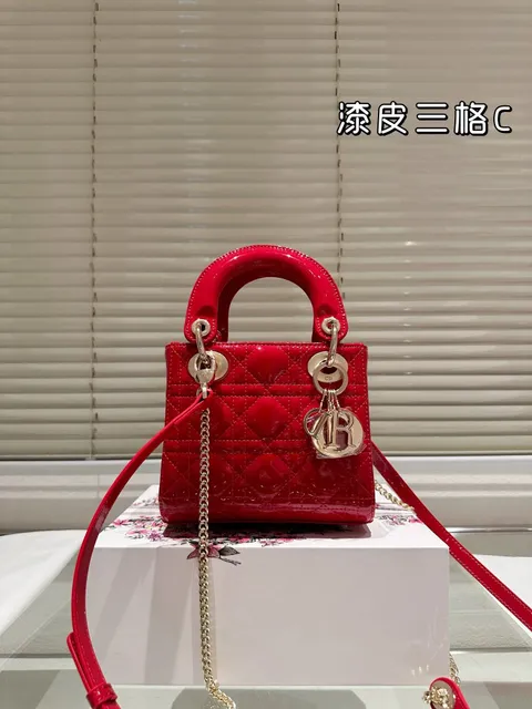 大红漆皮三格 sise(17cm)