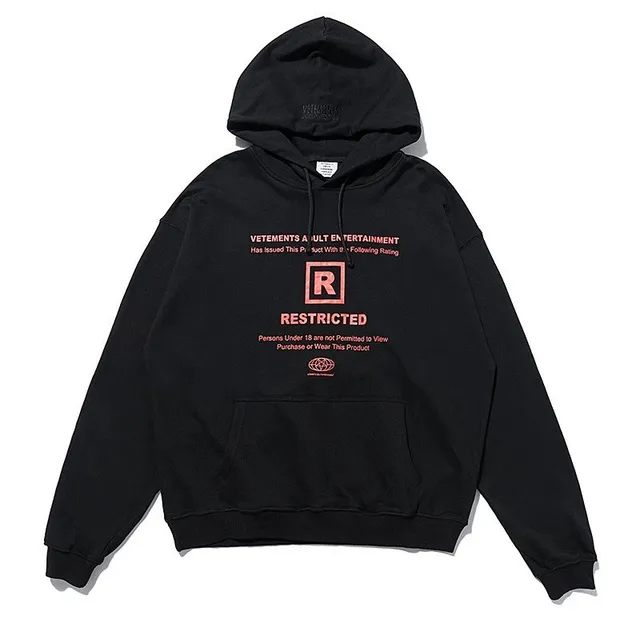 Vetements Hoodie Restricted Print