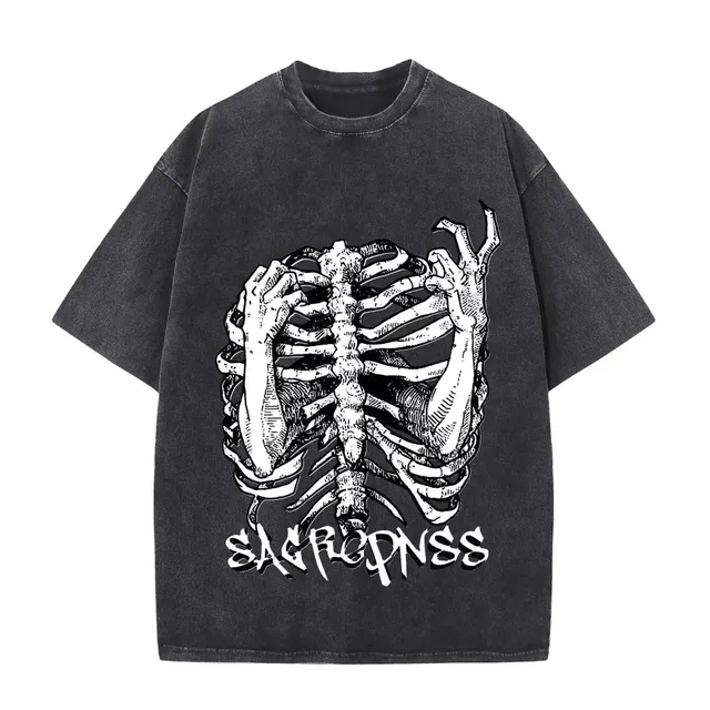 Graphic Tee Ribcage Print